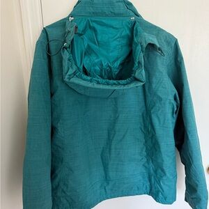 LL Bean Teal Hooded Jacket 3-1